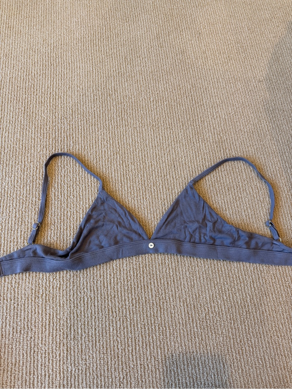Lightweight Triangle Bralette in Plum Purple, not lined